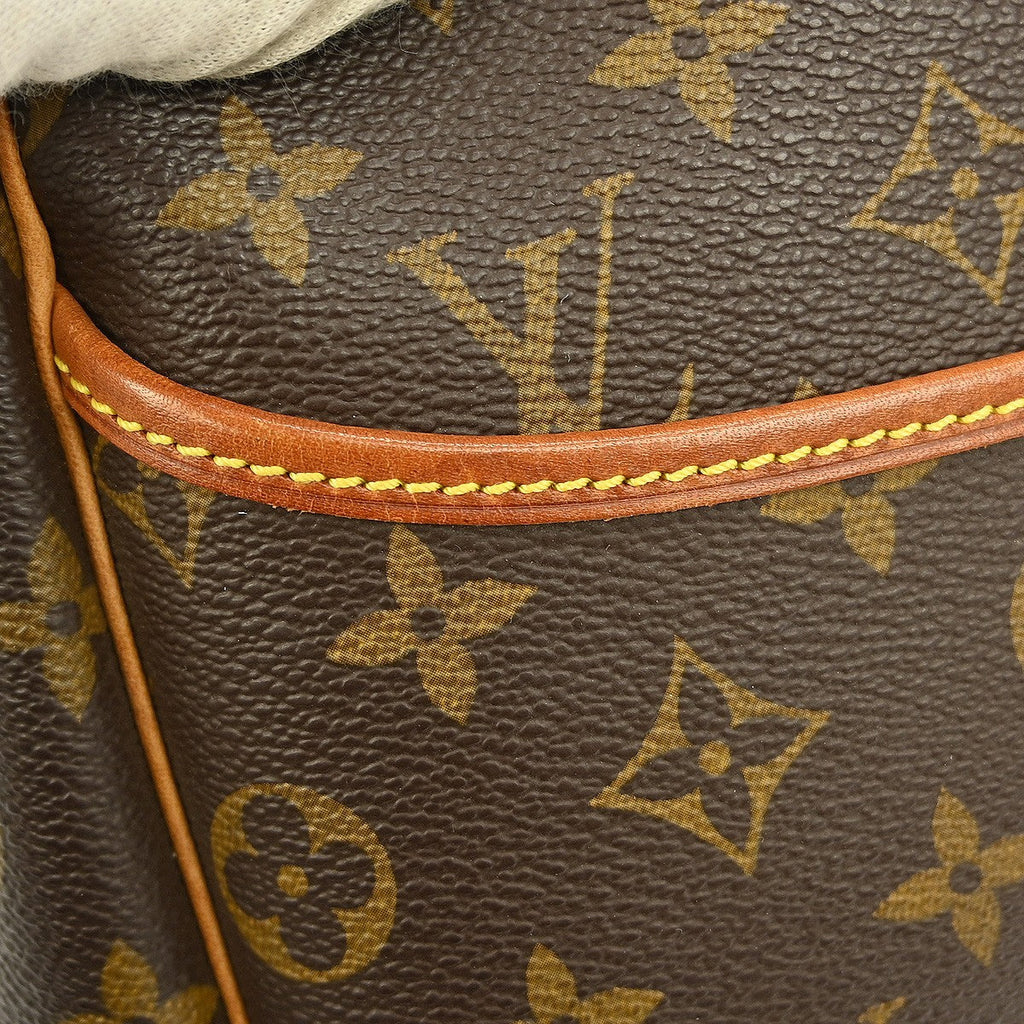 Louis Vuitton Deauville Handbag Monogram Canvas Brown Canvas Handbag (Pre-Owned)