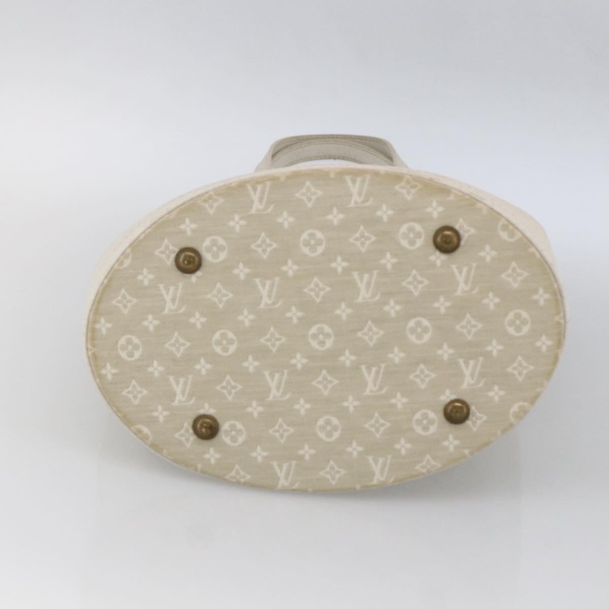 Louis Vuitton Petit Bucket Bag Mini Lin Beige Canvas Shoulder Bag Bag (Pre-Owned)