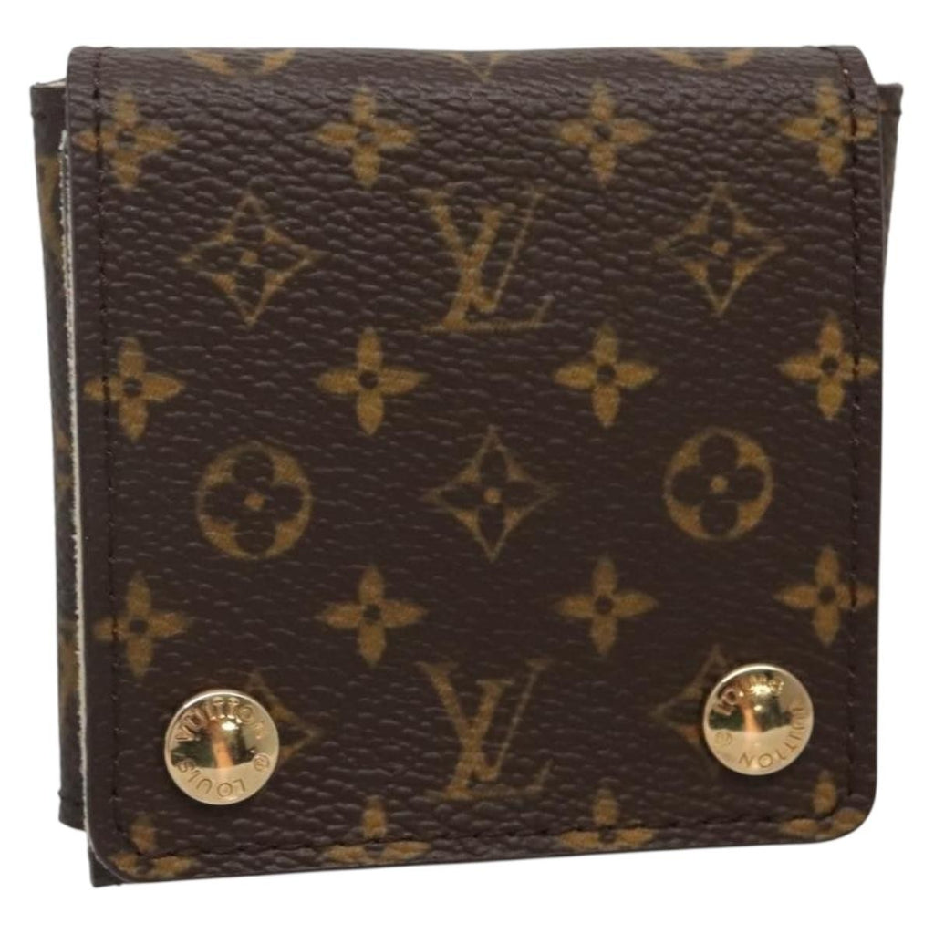Louis Vuitton Case Jewelry Box Canvas Brown Canvas Wallets Accessory (Pre-Owned)