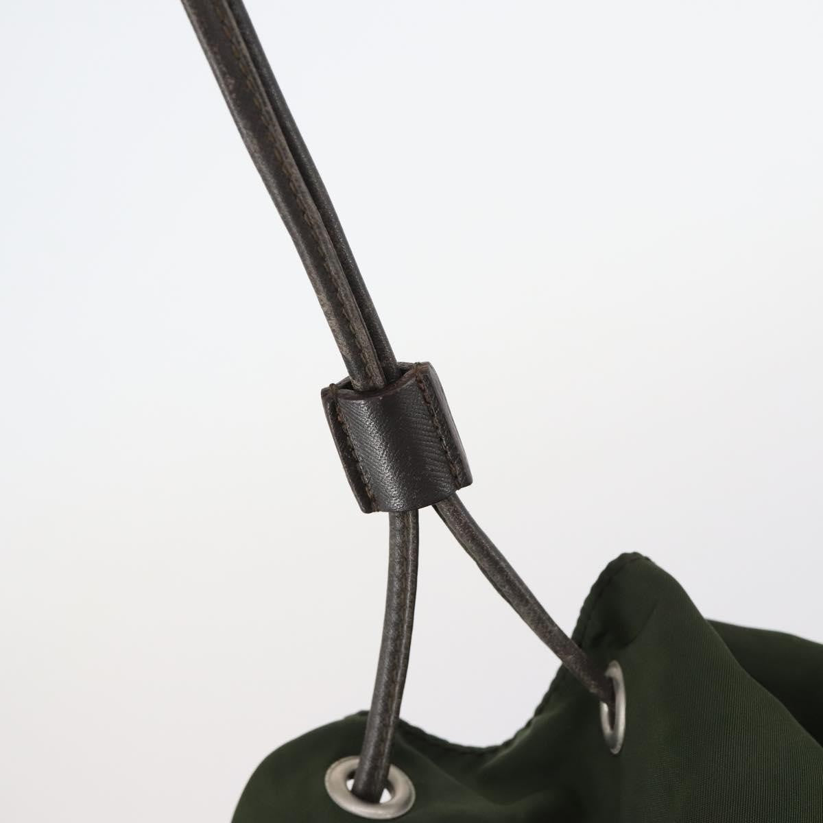 Prada Double Front Pocket Backpack Tessuto Khaki Nylon Backpack Bag (Pre-Owned)