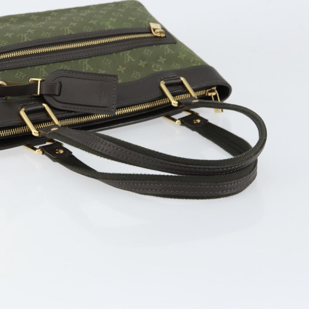 Louis Vuitton Lucille Handbag Mini Lin Khaki Canvas Handbag (Pre-Owned)