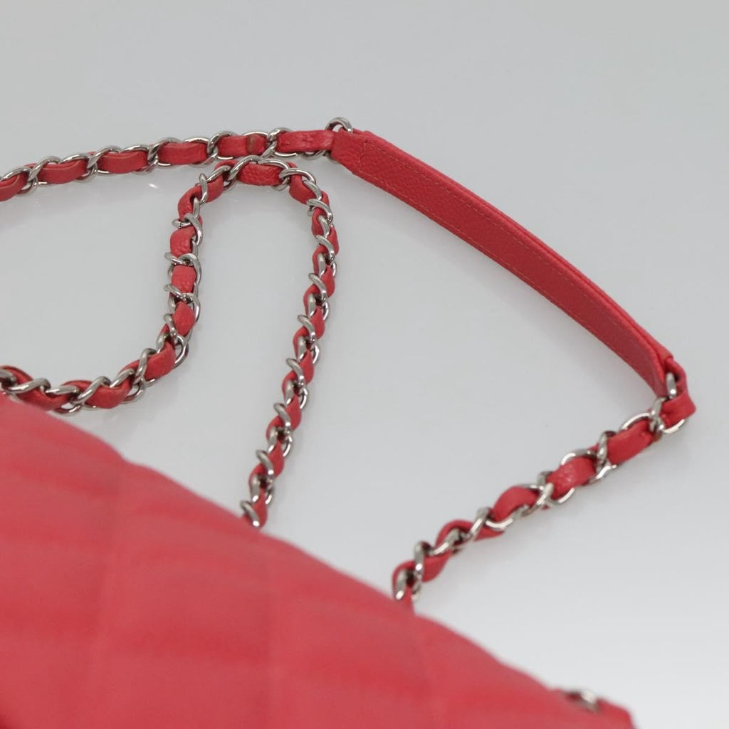 Chanel Flap Shoulder Bag Quilted Lambskin Pink Calfskin Shoulder Bag Bag (Pre-Owned)