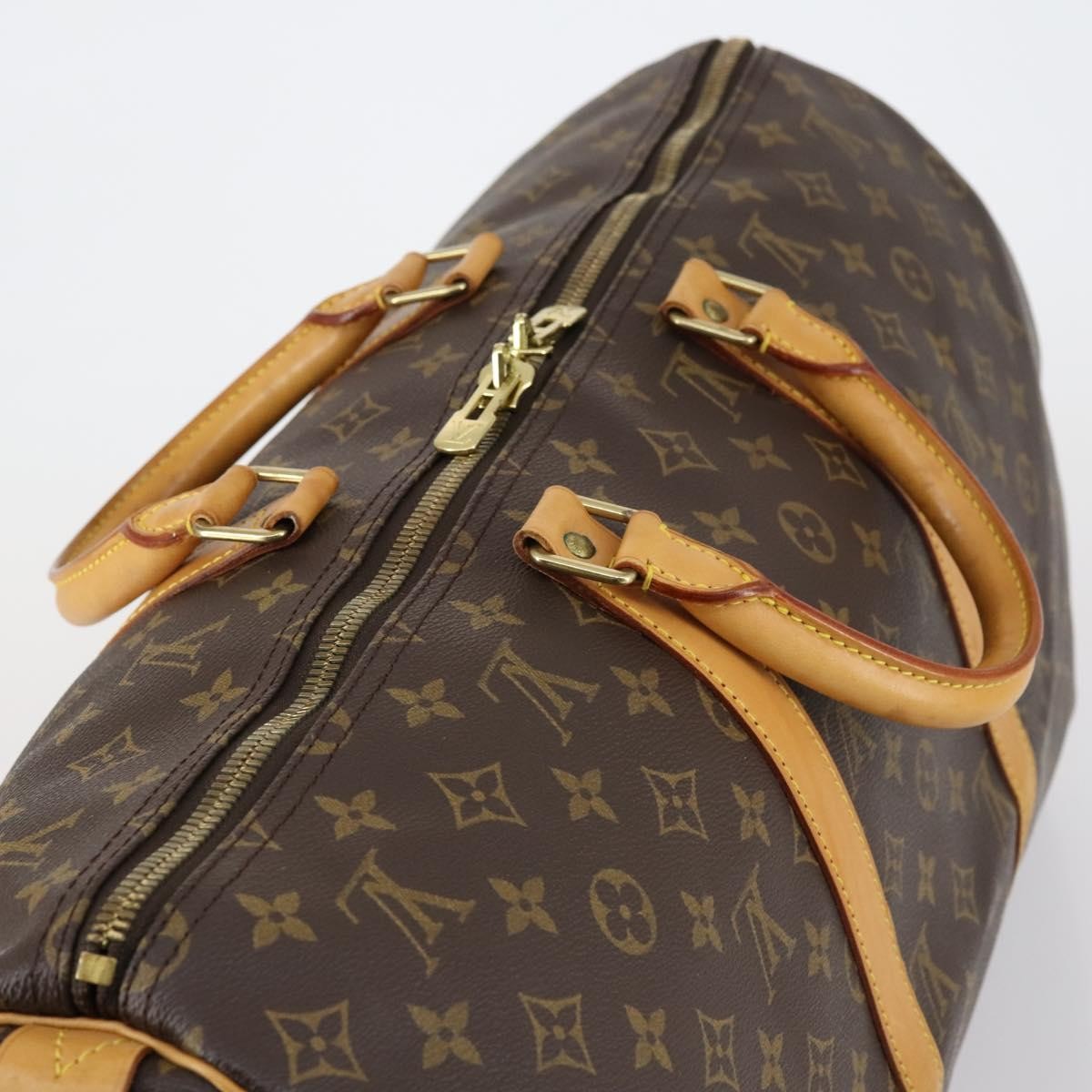 Louis Vuitton Keepall Bag Monogram Canvas Brown Canvas Travel Bag Bag (Pre-Owned)