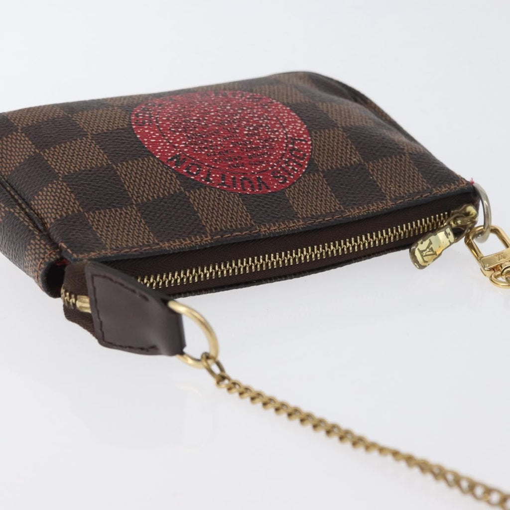 Louis Vuitton Pochette Accessoires Limited Edition Damier Brown Canvas Clutche & Pouche Bag (Pre-Owned)