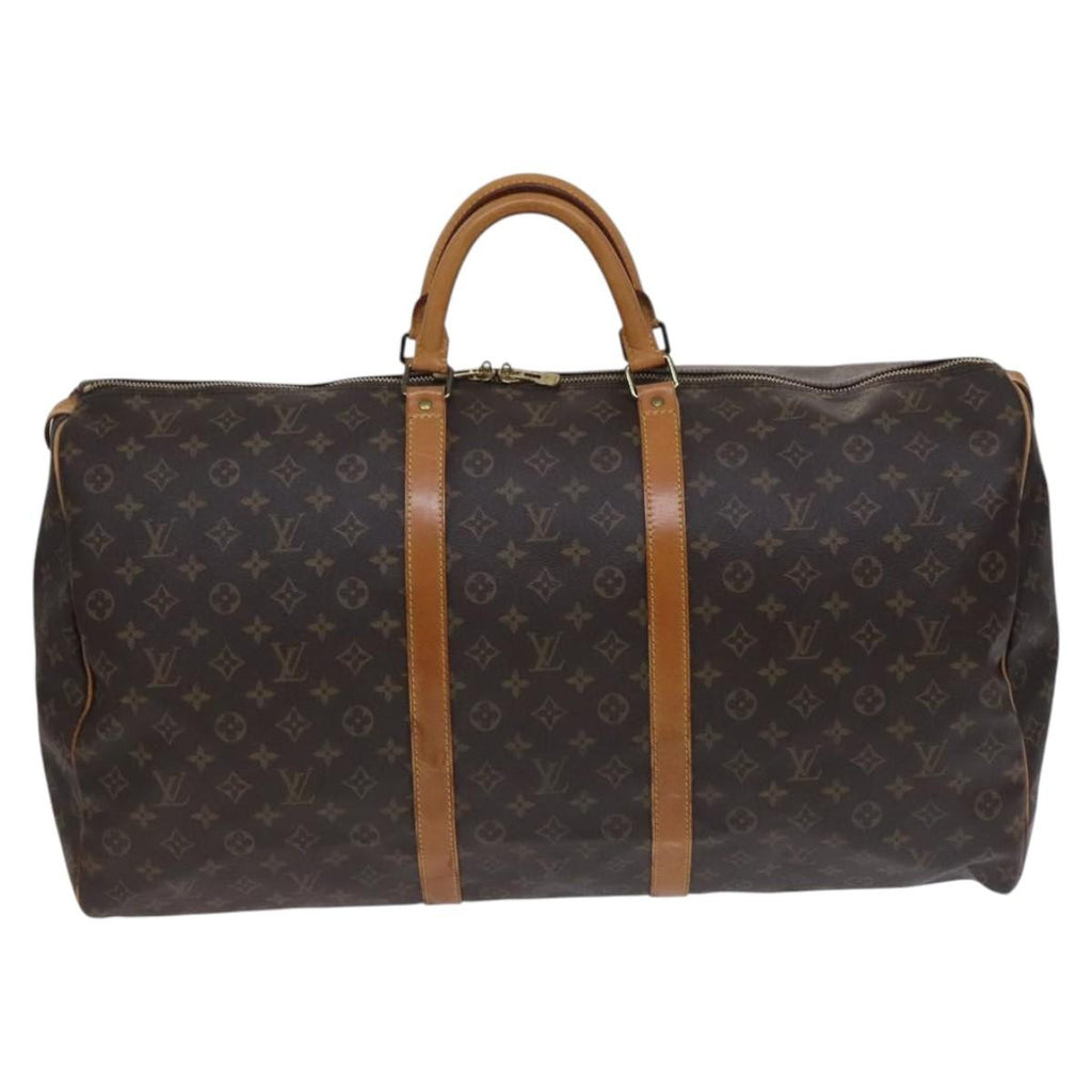 Louis Vuitton Keepall Bag Monogram Canvas Brown Canvas Travel Bag Bag (Pre-Owned)