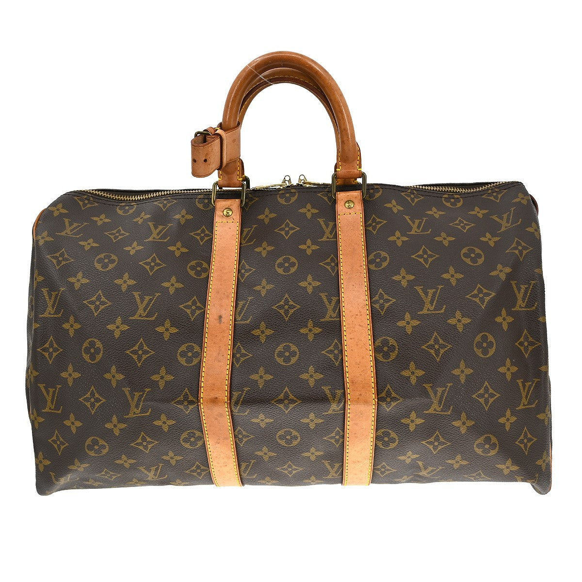Louis Vuitton Keepall Bag Monogram Canvas Brown Canvas Travel Bag Bag (Pre-Owned)