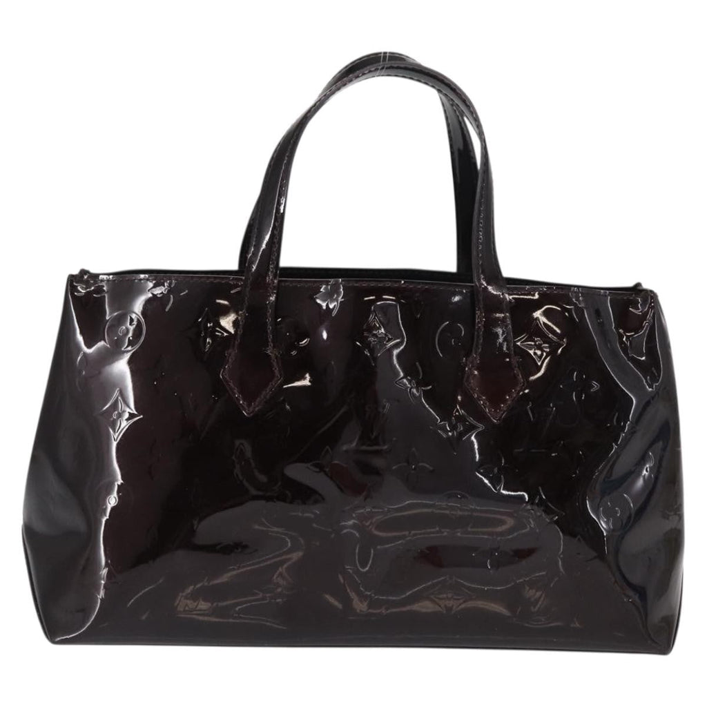 Louis Vuitton Wilshire Handbag Monogram Vernis Purple Patent_Leather Tote Bag Bag (Pre-Owned)