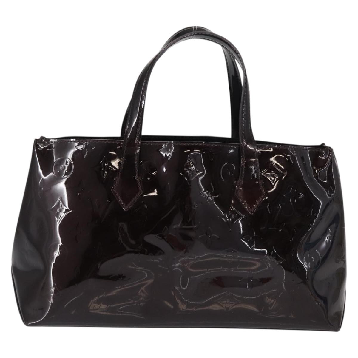 Louis Vuitton Wilshire Handbag Monogram Vernis Purple Patent_Leather Tote Bag Bag (Pre-Owned)