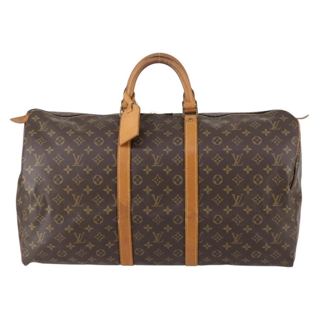 Louis Vuitton Keepall Bag Monogram Canvas Brown Canvas Travel Bag Bag (Pre-Owned)