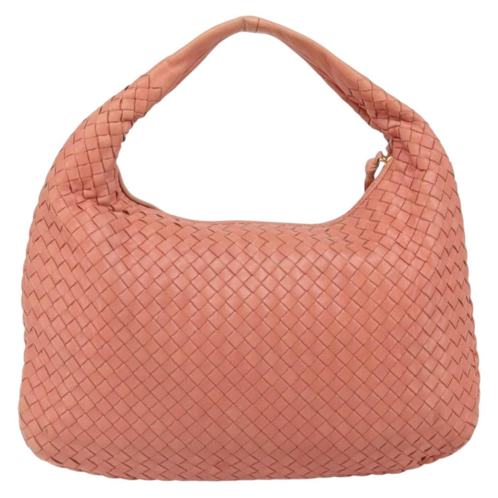 Bottega Veneta Veneta Hobo Intrecciato Nappa Pink Leather Handbag (Pre-Owned)