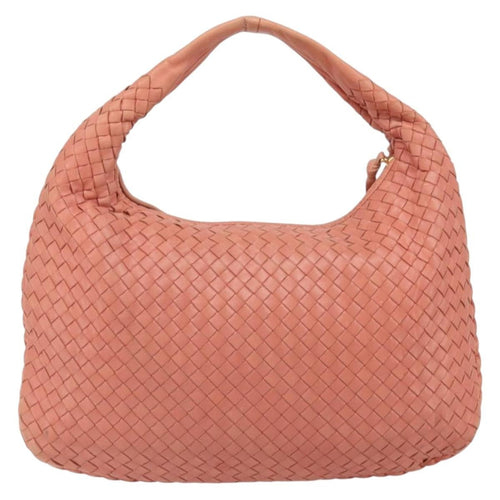 Bottega Veneta Veneta Hobo Intrecciato Nappa Pink Leather Handbag (Pre-Owned)