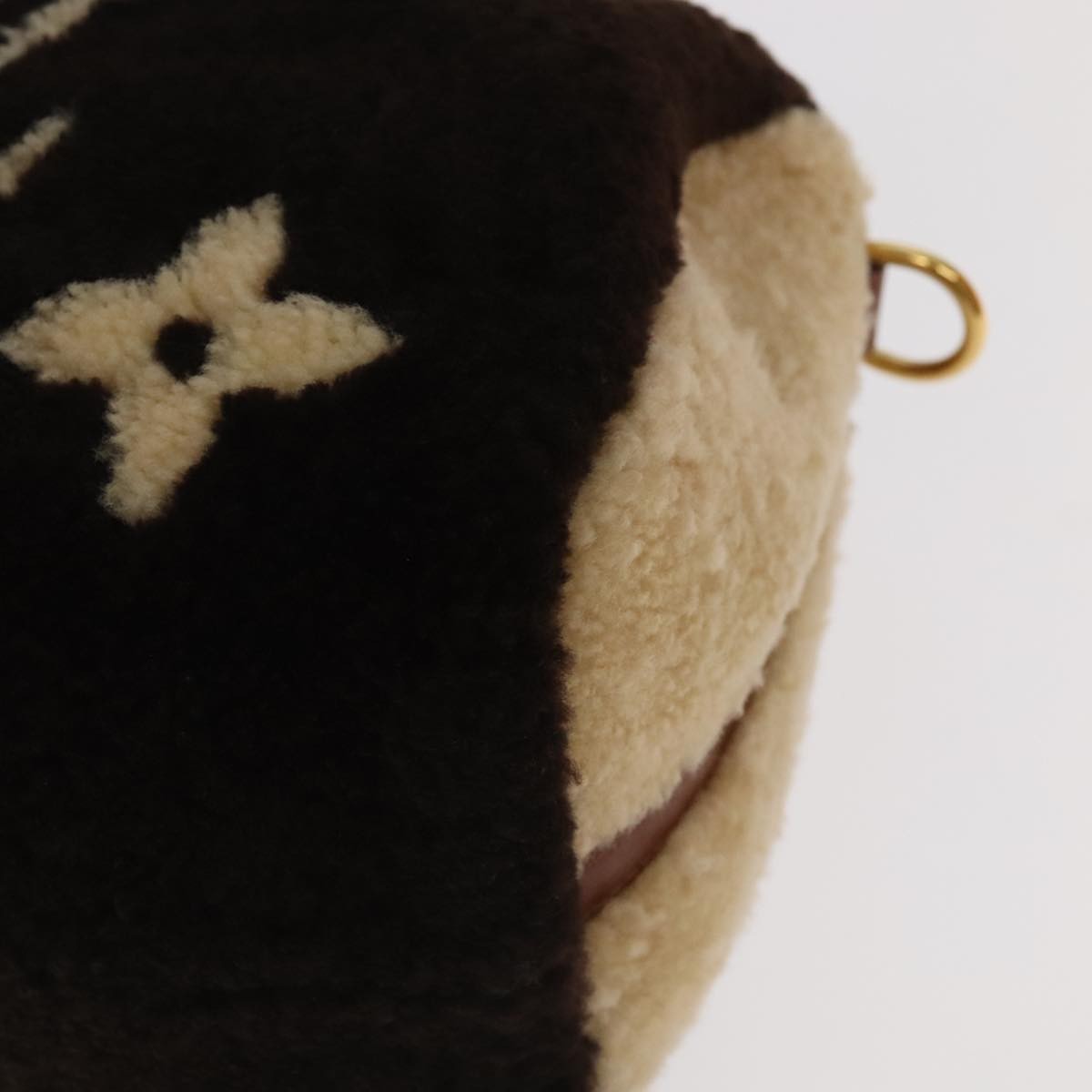 Louis Vuitton Speedy Bandouliere Bag Monogram Giant Teddy Fleece Brown Fur Shoulder Bag Bag (Pre-Owned)