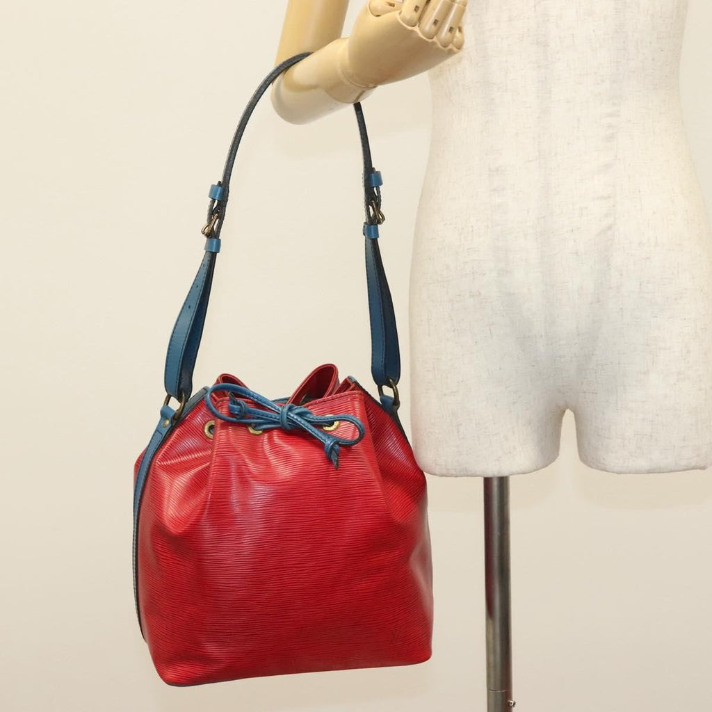 Louis Vuitton Petit Noe Handbag Epi Leather Red Leather Shoulder Bag Bag (Pre-Owned)