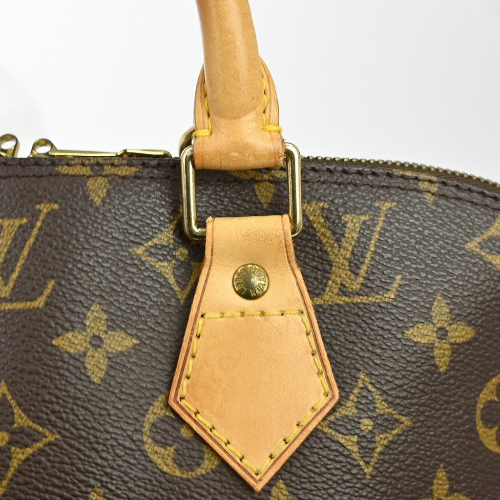 Louis Vuitton Alma Handbag Monogram Canvas Brown Canvas Handbag (Pre-Owned)