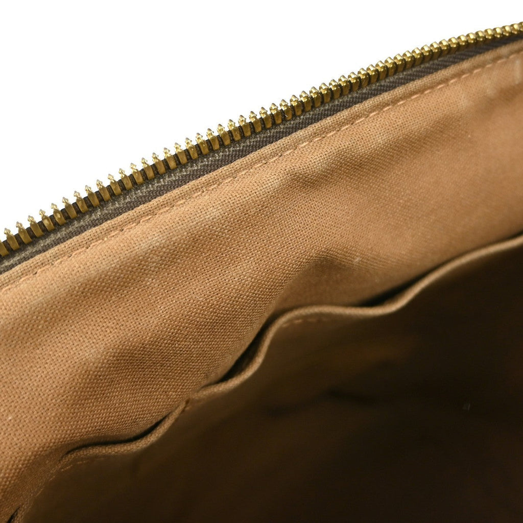 Louis Vuitton Palermo Handbag Monogram Canvas Brown Canvas Tote Bag Bag (Pre-Owned)
