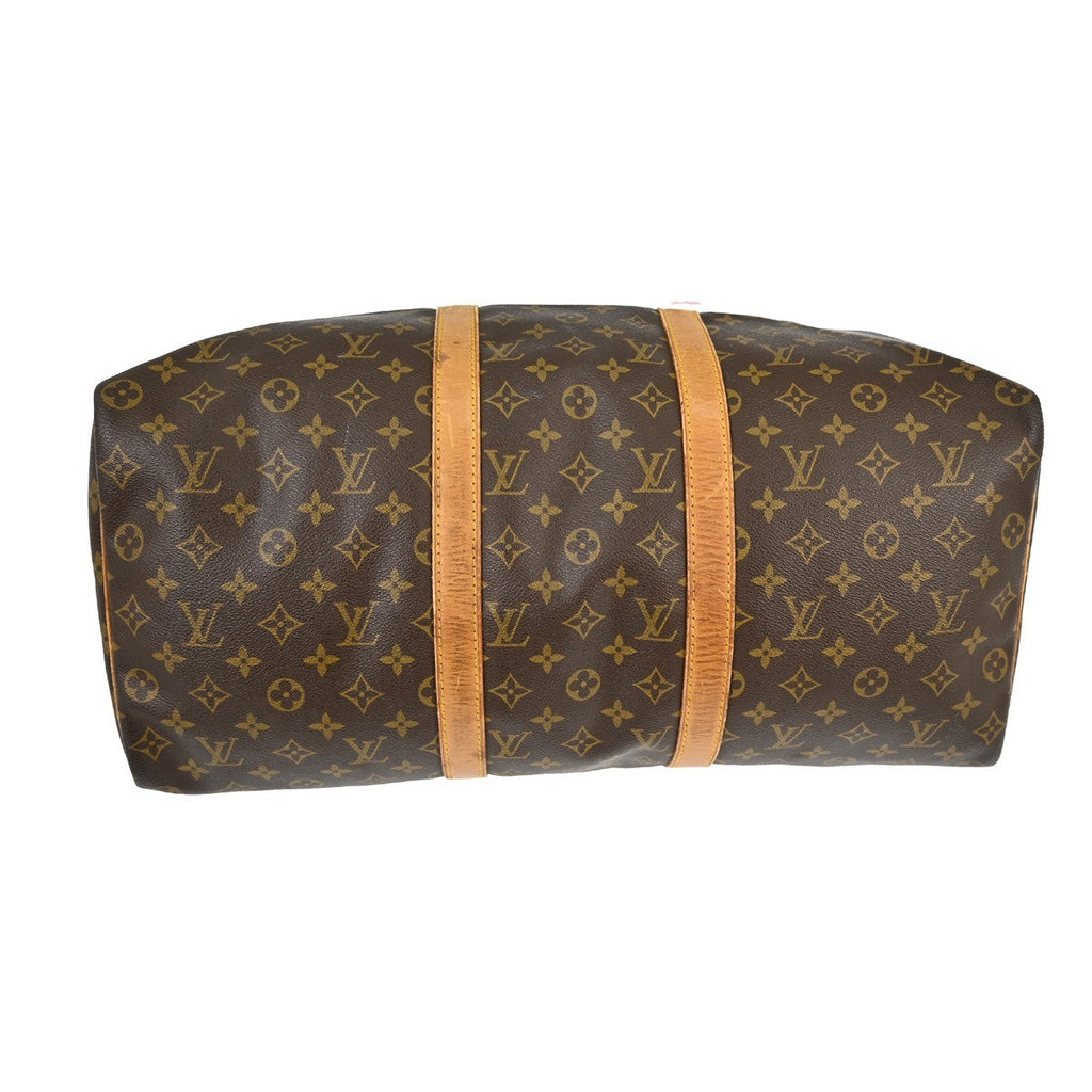 Louis Vuitton Keepall Bag Monogram Canvas Brown Canvas Travel Bag Bag (Pre-Owned)