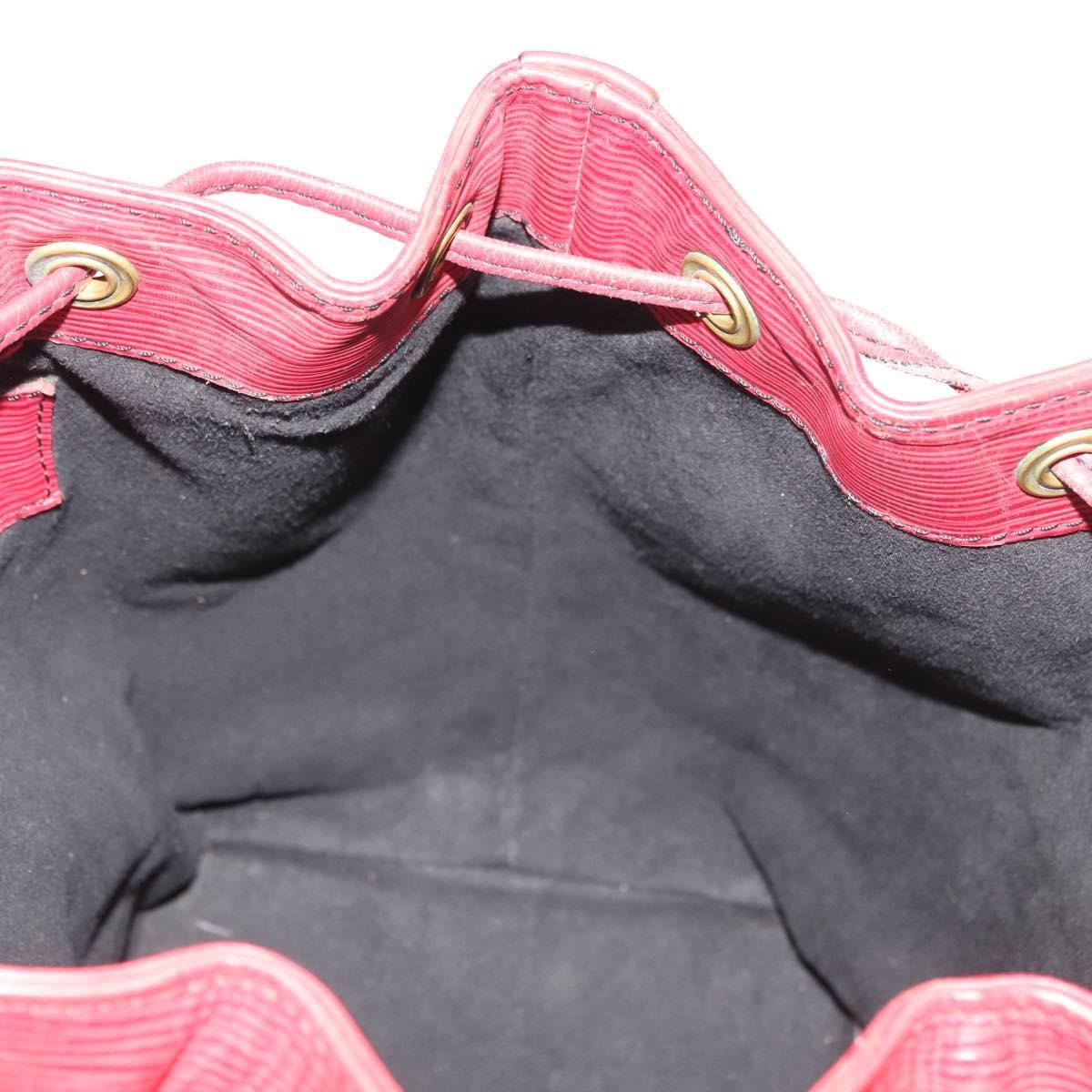Louis Vuitton Petit Noe Handbag Epi Leather Red Leather Shoulder Bag Bag (Pre-Owned)
