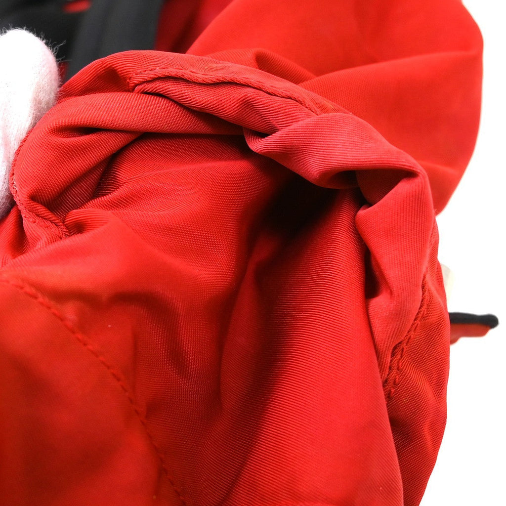 Prada Double Buckle Backpack Tessuto Red Nylon Backpack Bag (Pre-Owned)