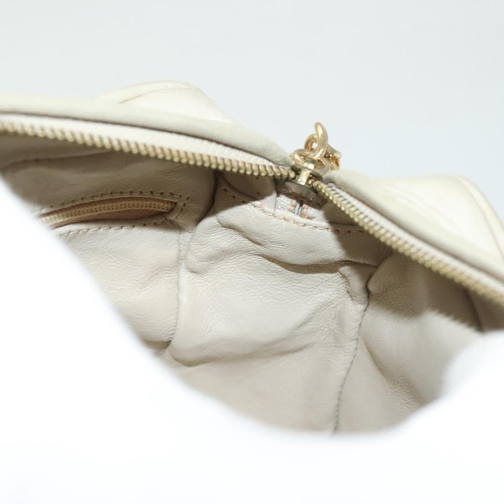 Chanel Vintage Diamond Cc Camera Bag Quilted Lambskin Beige Leather Shoulder Bag Bag (Pre-Owned)