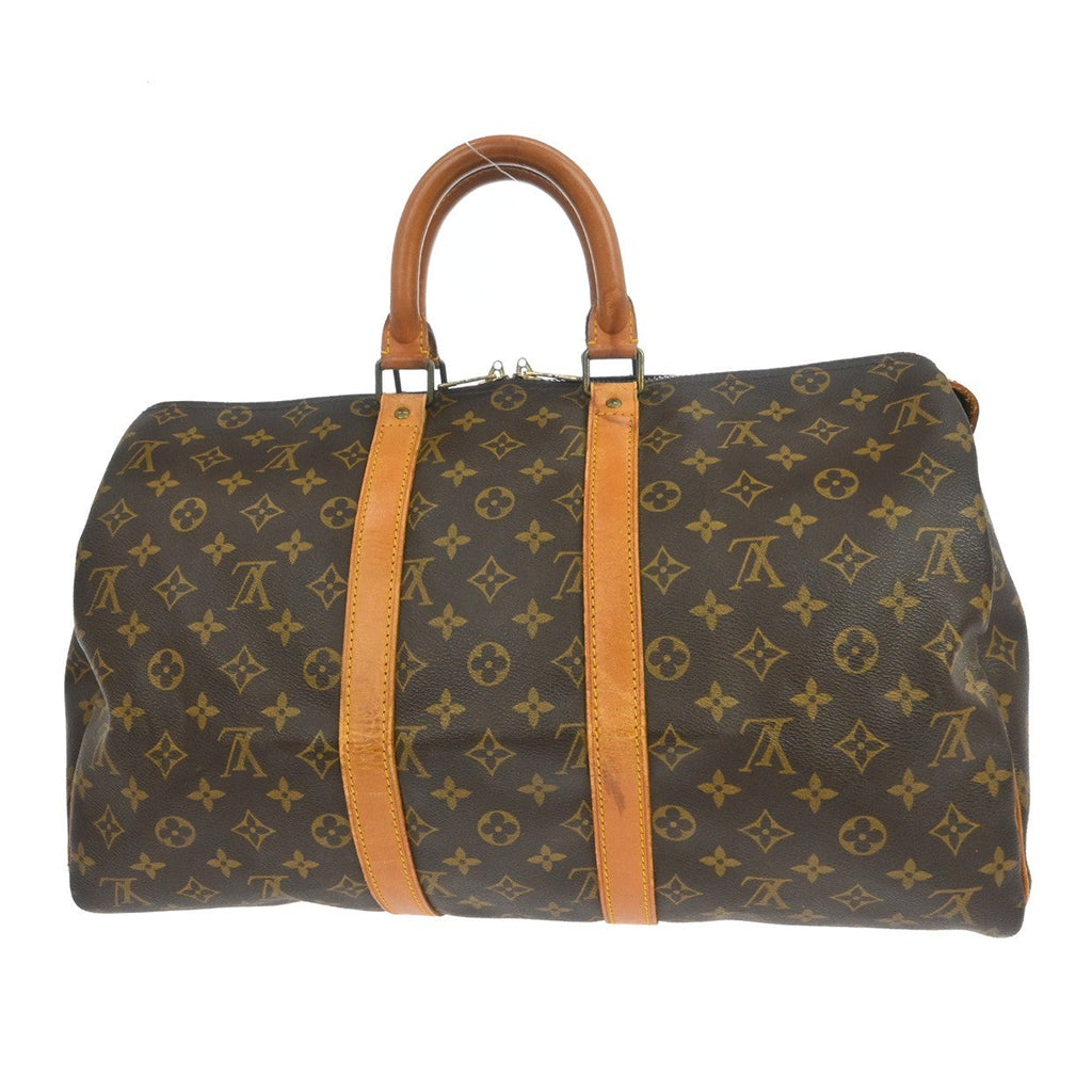 Louis Vuitton Keepall Bag Monogram Canvas Brown Canvas Travel Bag Bag (Pre-Owned)