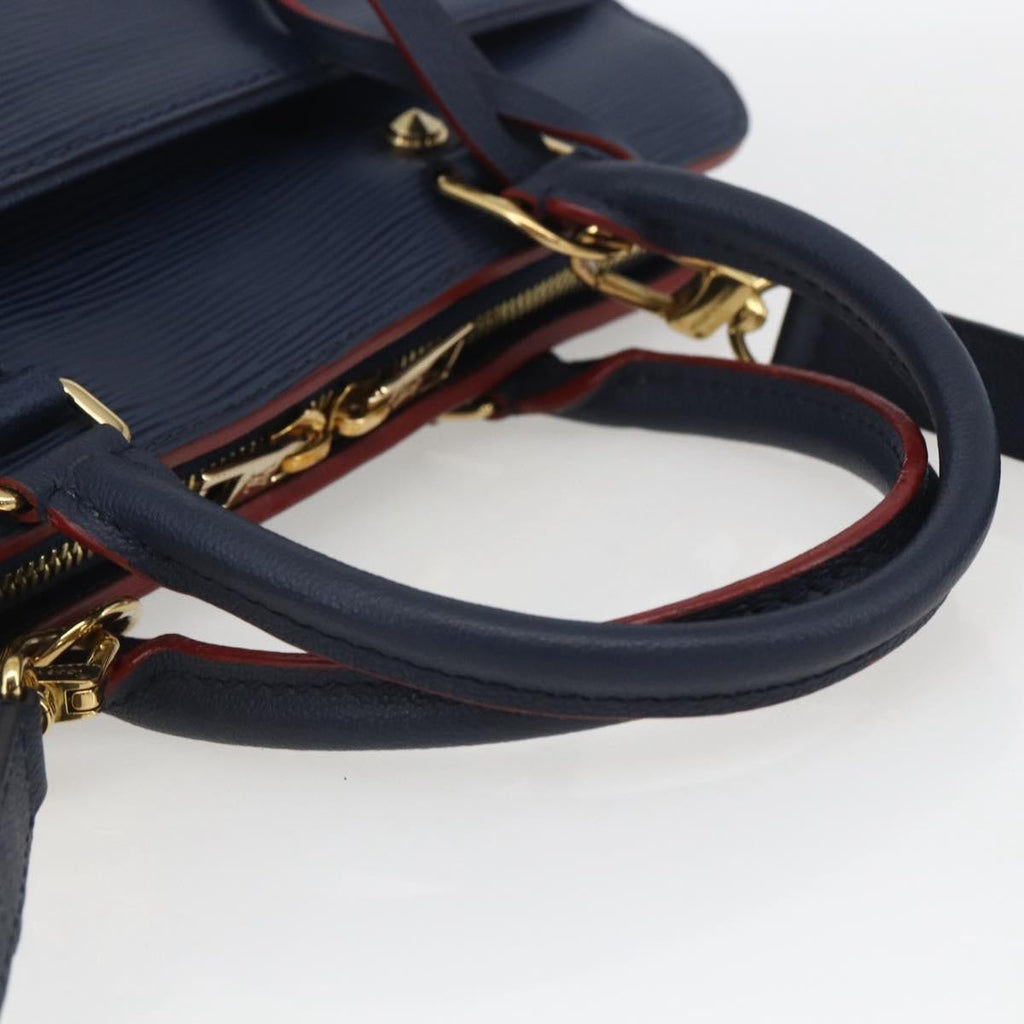 Louis Vuitton Vaneau Handbag Epi Leather Blue Leather Handbag (Pre-Owned)