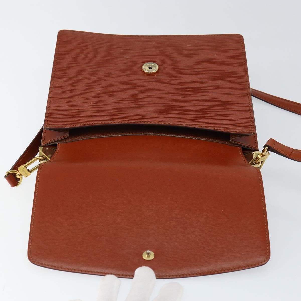 Louis Vuitton Grenelle Shoulder Bag Epi Leather Brown Leather Shoulder Bag Bag (Pre-Owned)