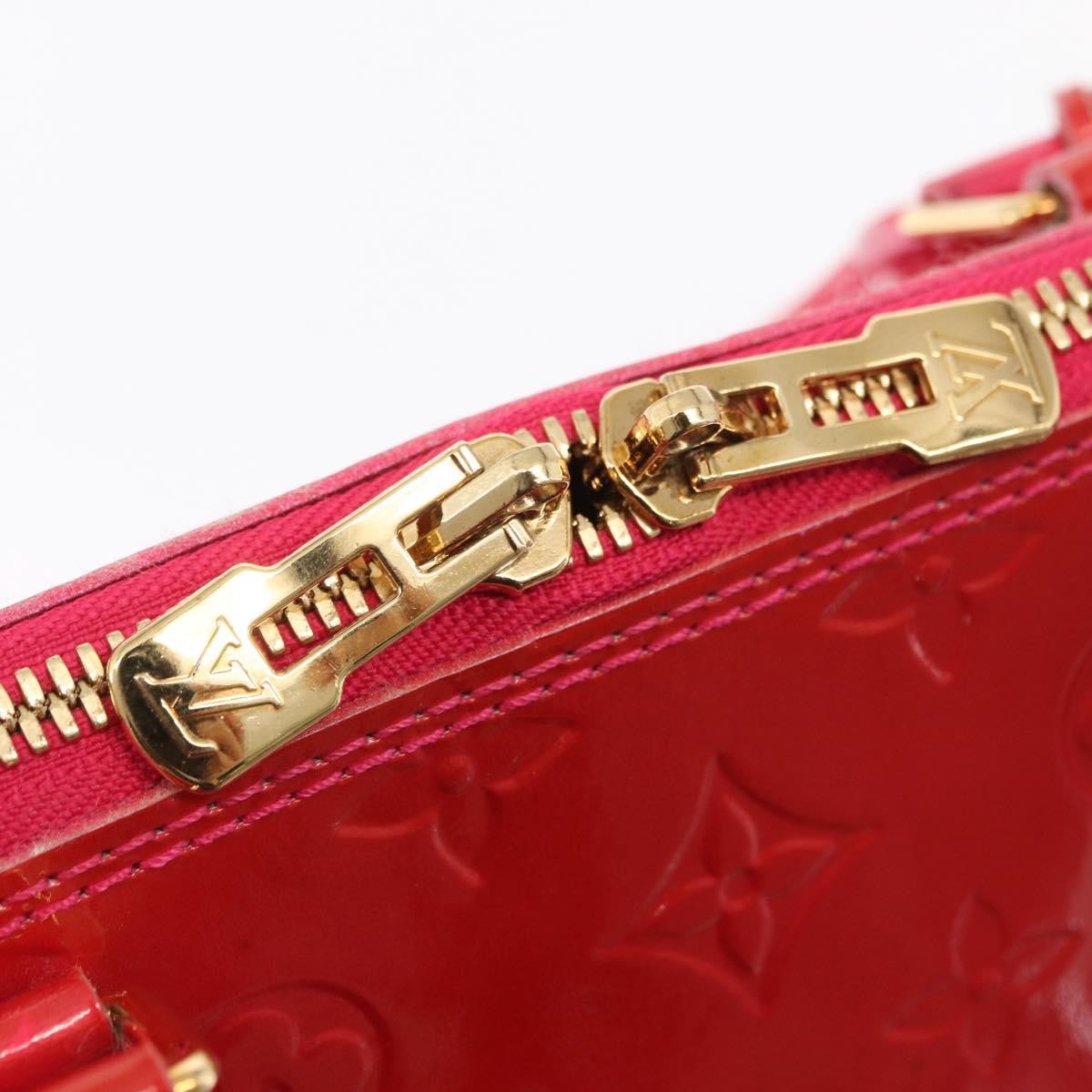Louis Vuitton Alma Handbag Monogram Vernis Red Patent_Leather Handbag (Pre-Owned)