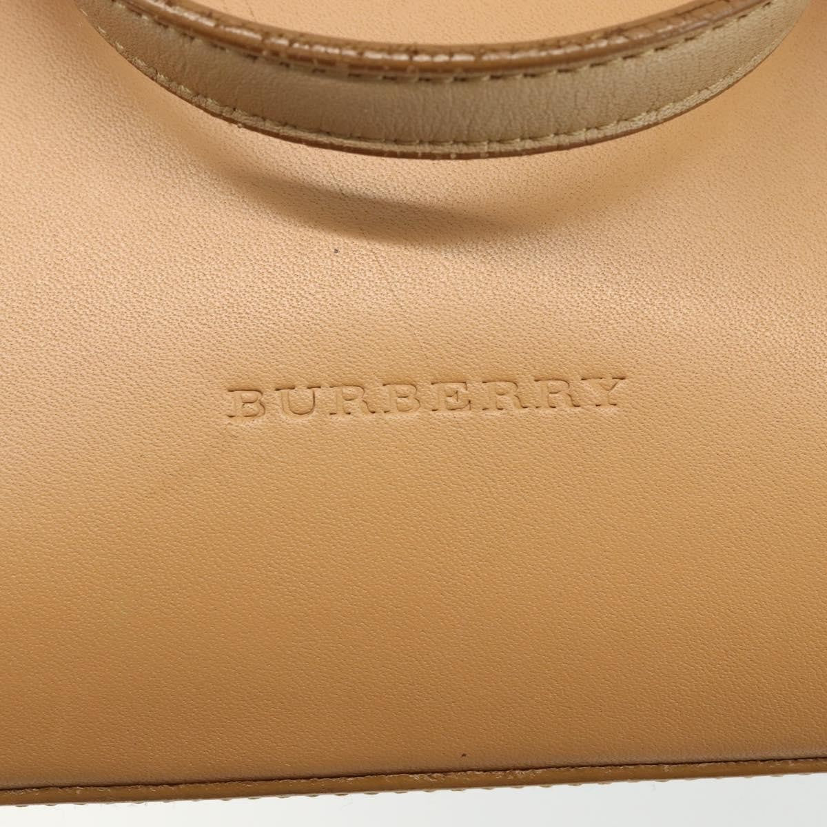 Burberry Vintage Handbag Leather Beige Leather Handbag (Pre-Owned)