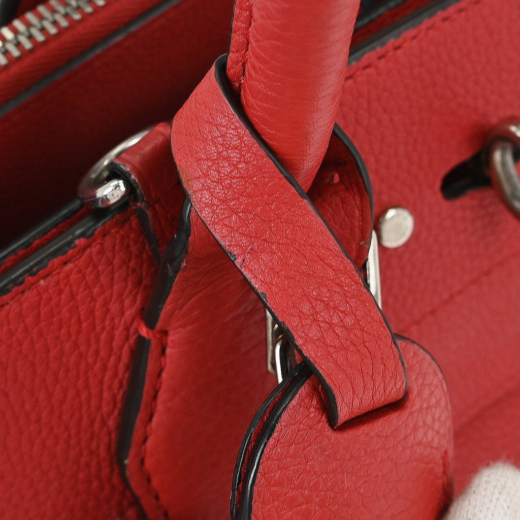 Louis Vuitton City Steamer Handbag Leather Red Leather Tote Bag Bag (Pre-Owned)