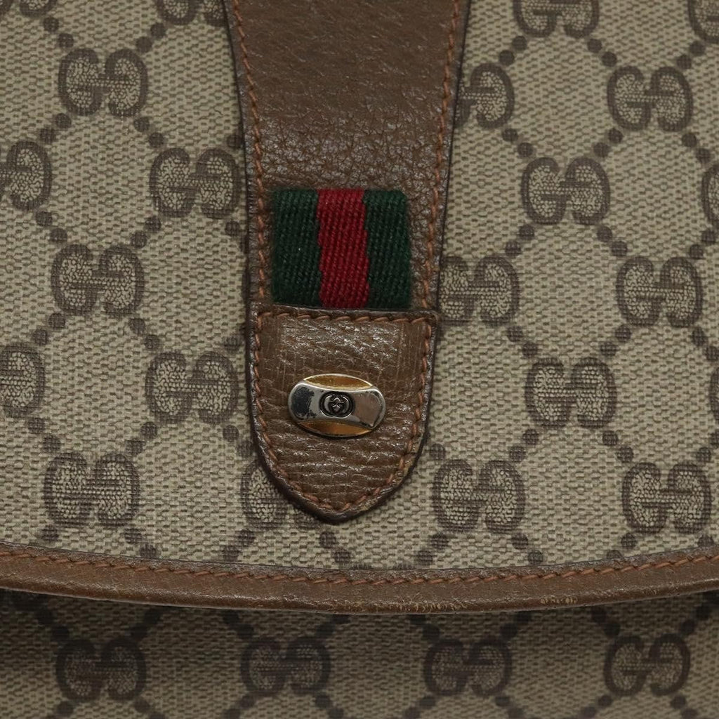 Gucci Sherry Line Pouch Canvas Beige Canvas Clutche & Pouche Bag (Pre-Owned)