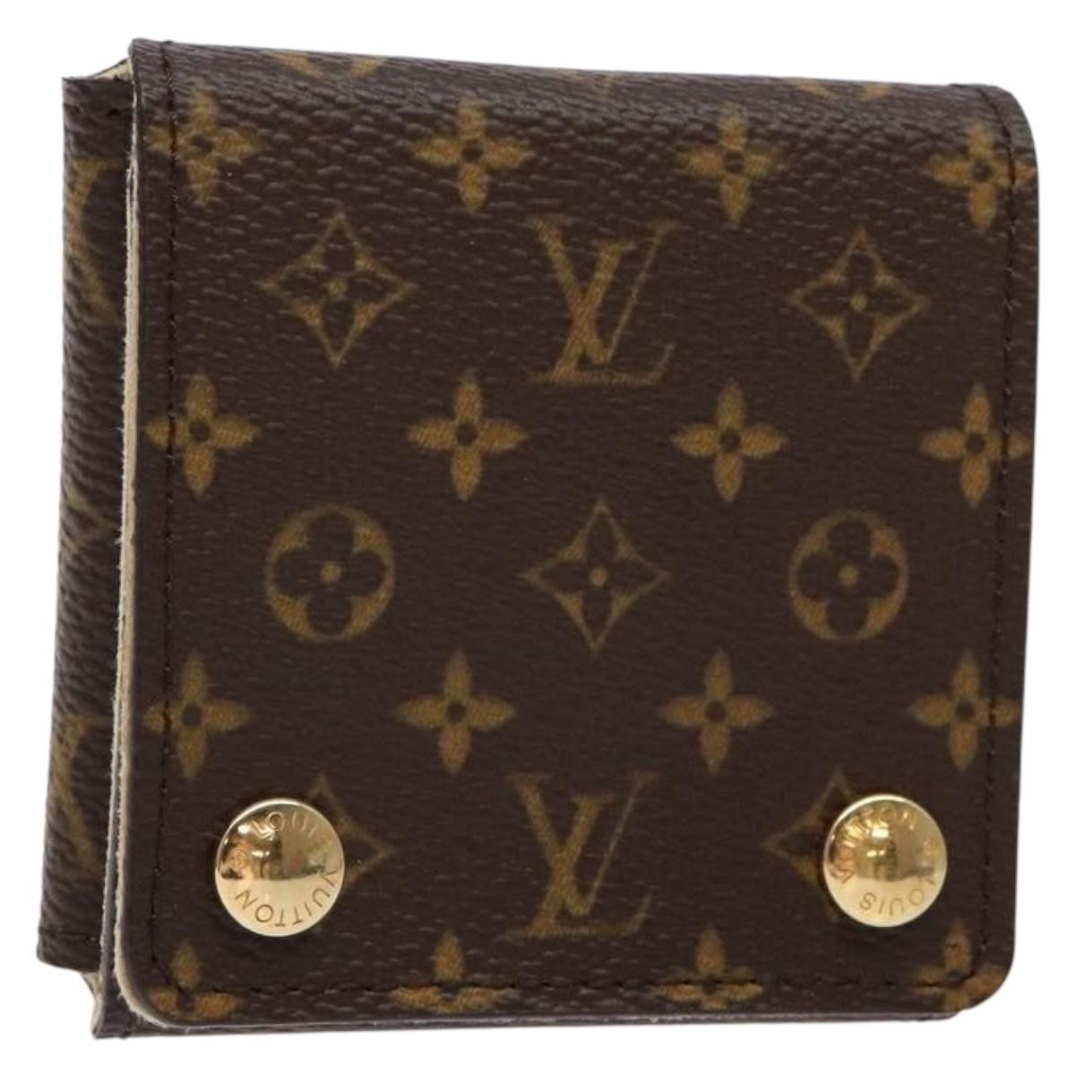 Louis Vuitton Case Jewelry Box Canvas Brown Canvas Wallets Accessory (Pre-Owned)