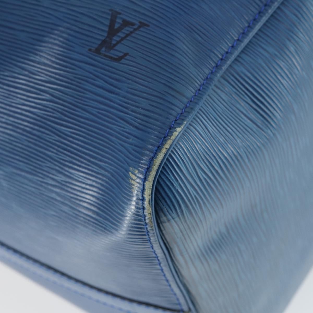 Louis Vuitton Keepall Bag Epi Leather Blue Leather Travel Bag Bag (Pre-Owned)