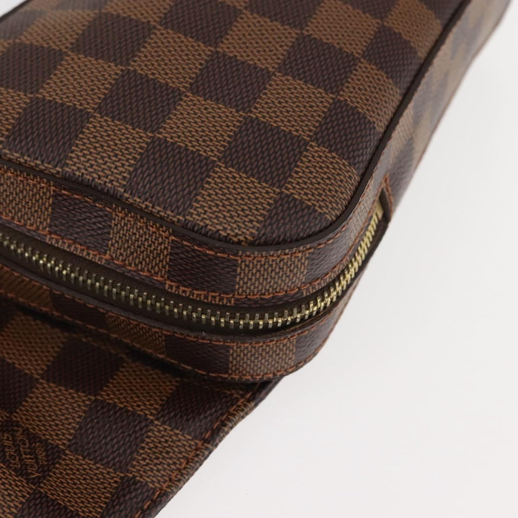 Louis Vuitton Geronimos Waist Bag Damier Brown Canvas Shoulder Bag Bag (Pre-Owned)