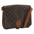 Louis Vuitton Cartouchiere Handbag Monogram Canvas Brown Canvas Shoulder Bag Bag (Pre-Owned)