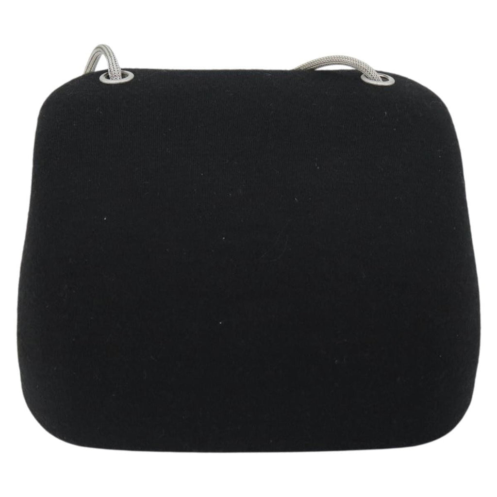 Chanel Millennium Shoulder Bag Jersey Black Cotton Shoulder Bag Bag (Pre-Owned)