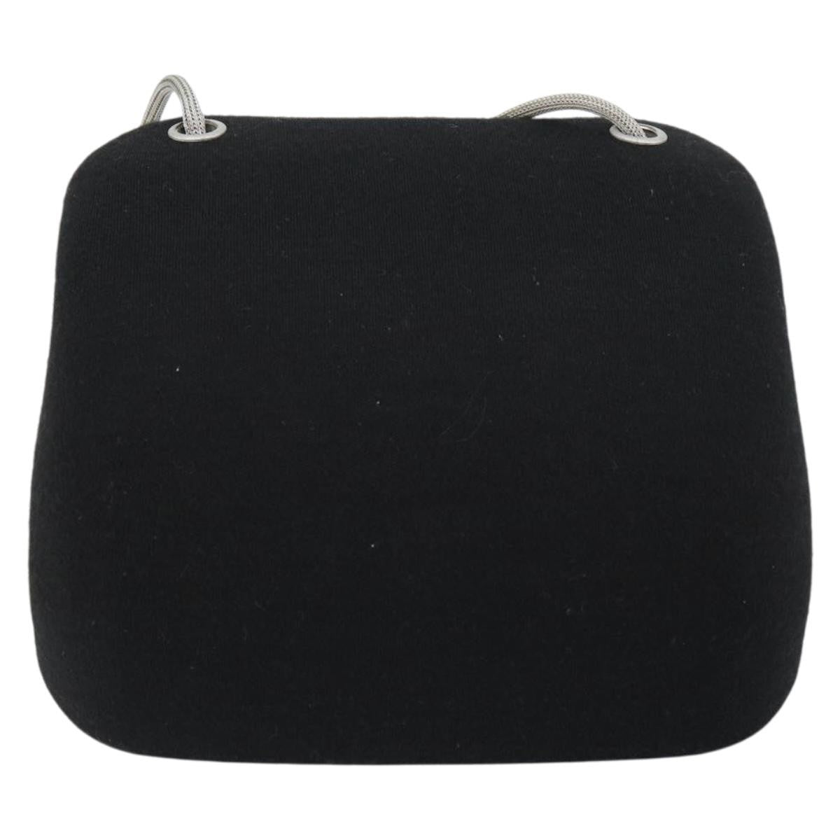 Chanel Millennium Shoulder Bag Jersey Black Cotton Shoulder Bag Bag (Pre-Owned)