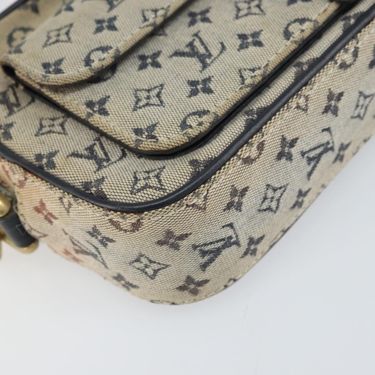 Louis Vuitton Juliette Crossbody Bag Mini Lin Blue Canvas Shoulder Bag Bag (Pre-Owned)
