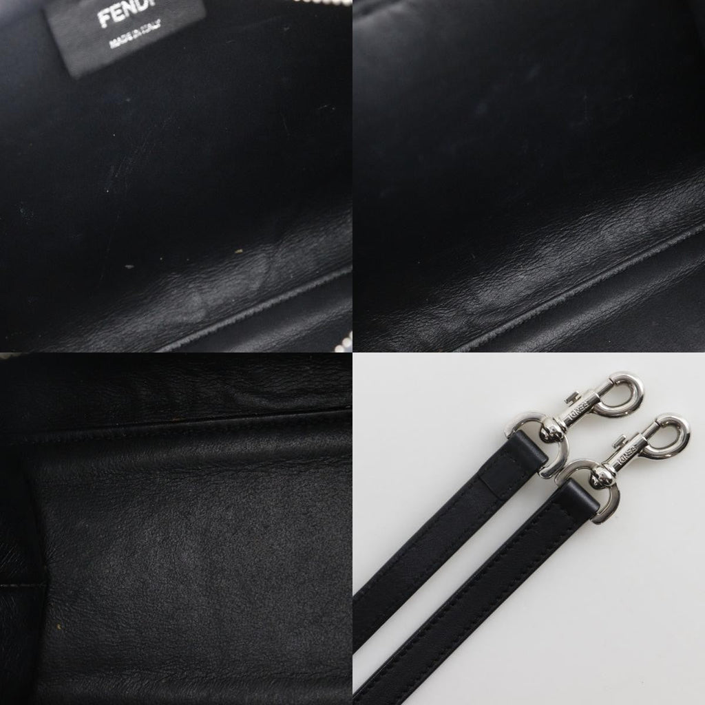 Fendi Petite 3Jours Bag Leather Black Leather Handbag (Pre-Owned)