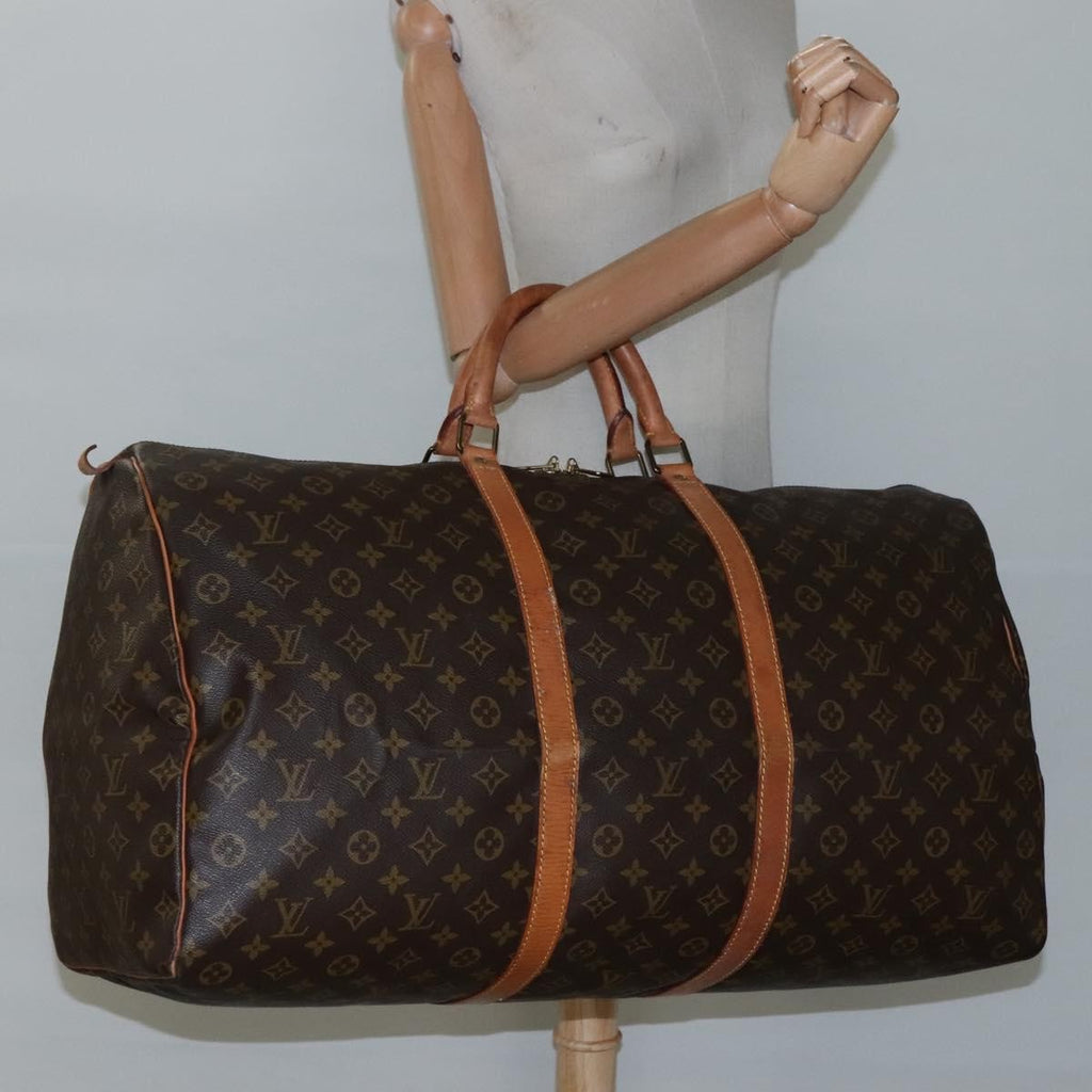 Louis Vuitton Keepall Bag Monogram Canvas Brown Canvas Travel Bag Bag (Pre-Owned)