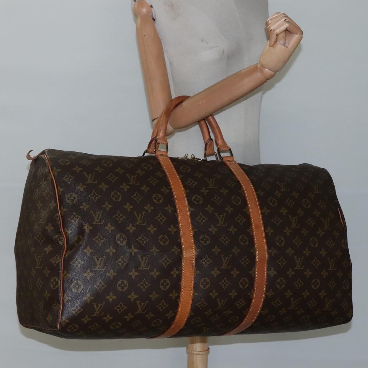 Louis Vuitton Keepall Bag Monogram Canvas Brown Canvas Travel Bag Bag (Pre-Owned)