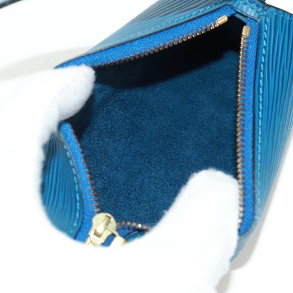 Louis Vuitton Soufflot Handbag Epi Leather Blue Leather Shoulder Bag Bag (Pre-Owned)