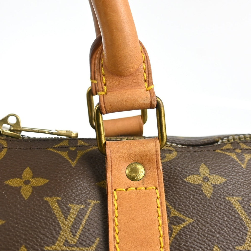 Louis Vuitton Keepall Bag Monogram Canvas Brown Canvas Travel Bag Bag (Pre-Owned)