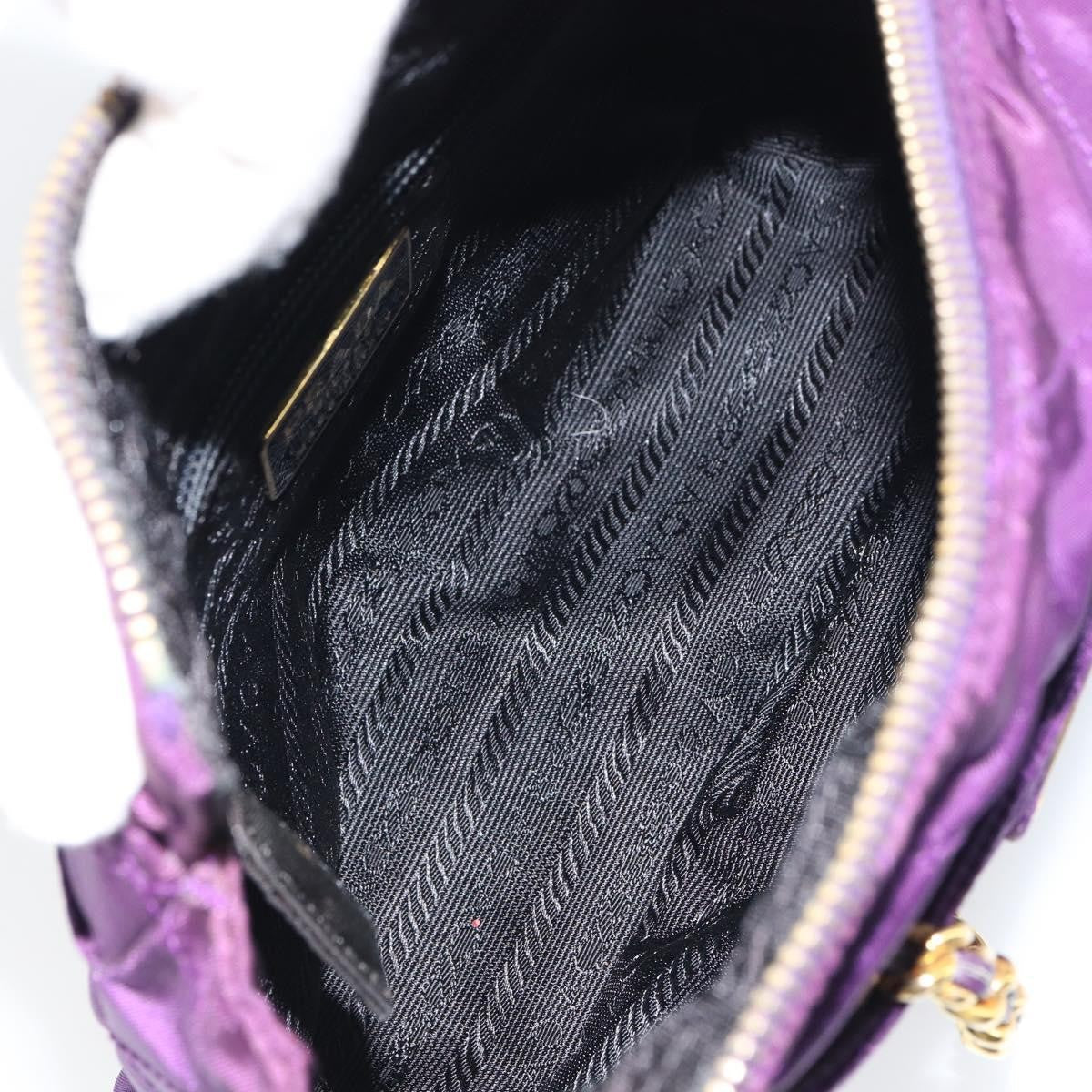 Prada Re-Edition 1995 Chain Tote Quilted Re-Nylon Purple Nylon Shoulder Bag Bag (Pre-Owned)
