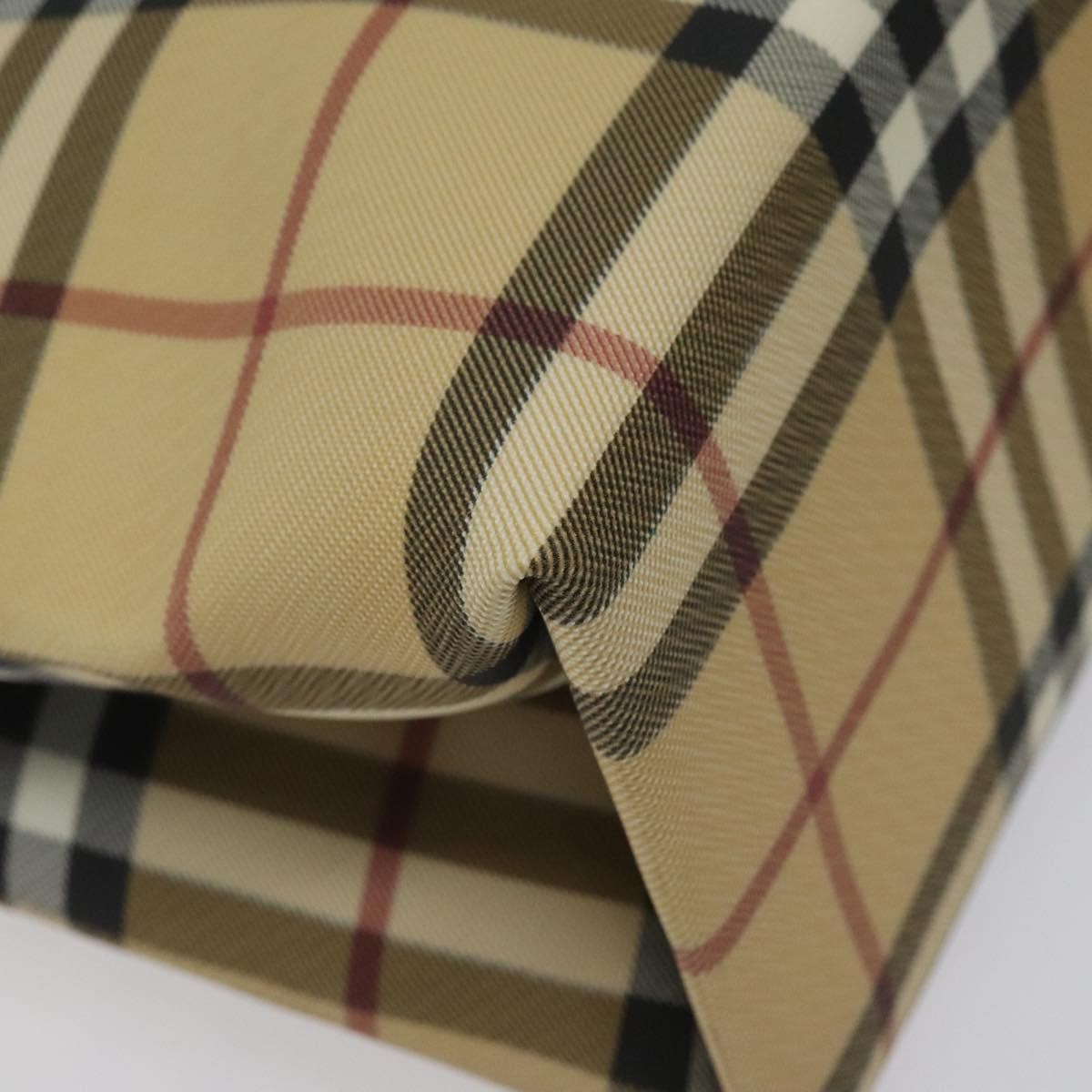 Burberry Nova Check Handbag Nova Check Canvas Beige Canvas Handbag (Pre-Owned)