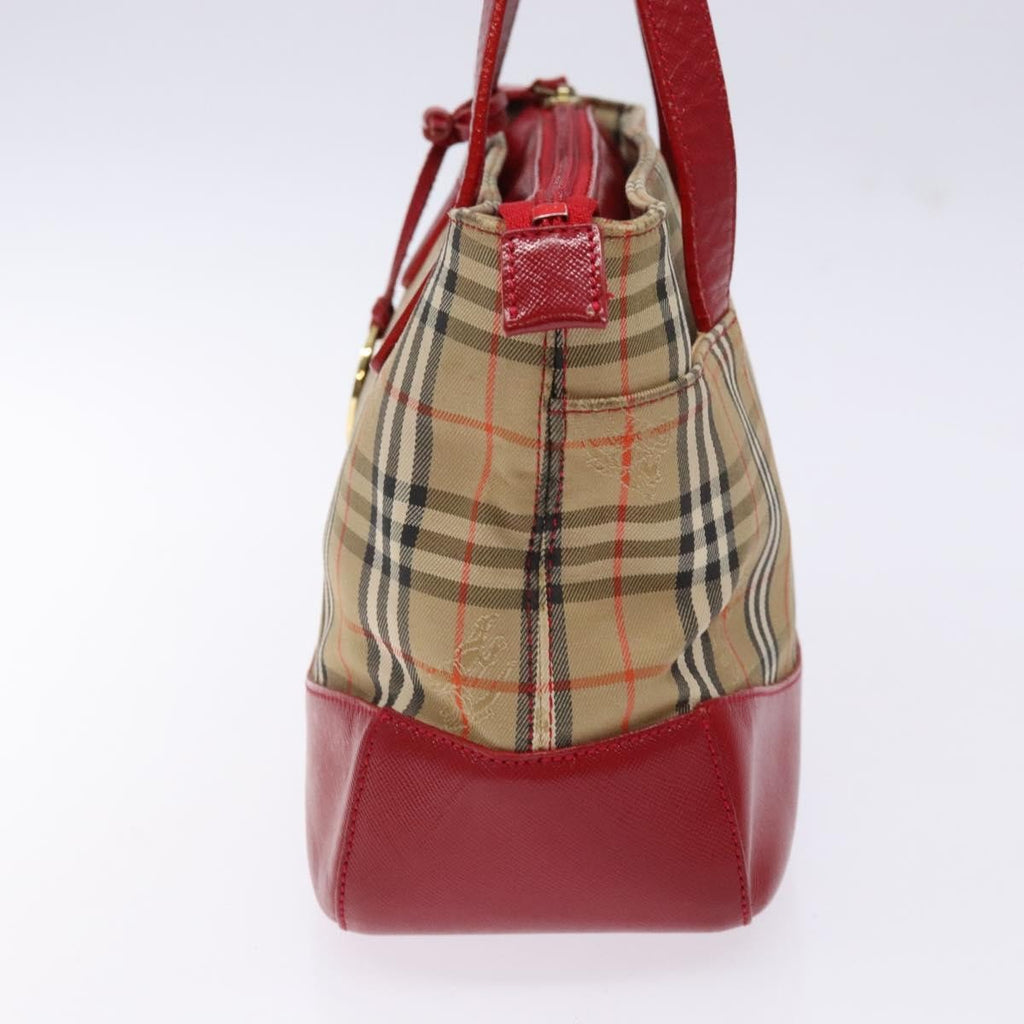Burberry Nova Check Handbag Nova Check Canvas Beige Canvas Handbag (Pre-Owned)