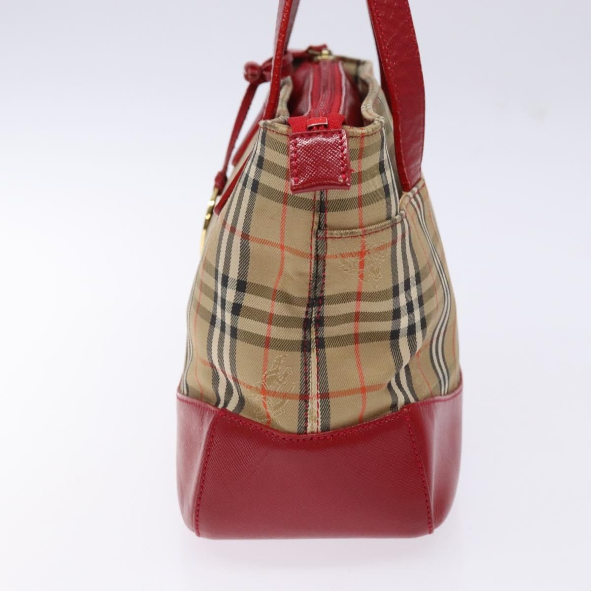 Burberry Nova Check Handbag Nova Check Canvas Beige Canvas Handbag (Pre-Owned)