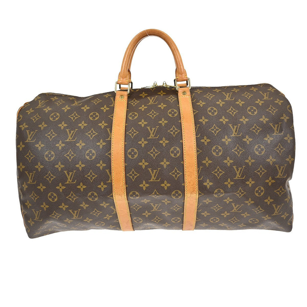 Louis Vuitton Keepall Bag Monogram Canvas Brown Canvas Travel Bag Bag (Pre-Owned)