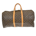 Louis Vuitton Keepall Bag Monogram Canvas Brown Canvas Travel Bag Bag (Pre-Owned)
