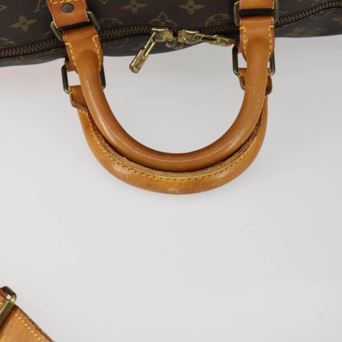 Louis Vuitton Keepall Bandouliere Bag Monogram Canvas Brown Canvas Travel Bag Bag (Pre-Owned)