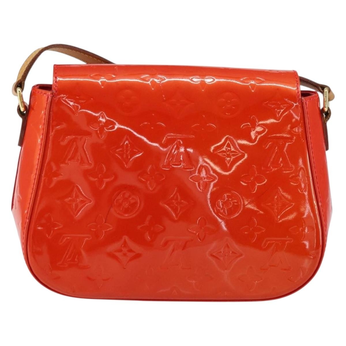 Louis Vuitton Bellflower Handbag Monogram Vernis Red Patent_Leather Shoulder Bag Bag (Pre-Owned)